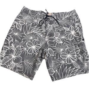 🆕 J. CREW Mens Flex Swimwear Swim Shorts Tropical Floral Fully Lined Trunks 35
